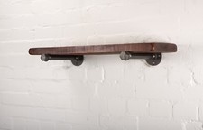 Wooden Floating Shelves With Industrial Pipe Fittings - Custom Sizes/Finishes
