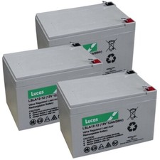 3 x LUCAS 12 VOLT 14 Amp Hour