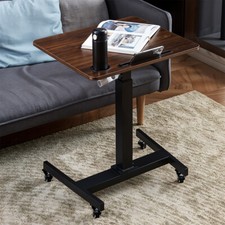 Rolling Hospital Medical Table Adjustabl Laptop Table Sofa Bed Tray Desk Trolley