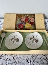 Two Vintage Carlton Ware Iris Small Breakfast Dishes - Boxed 
