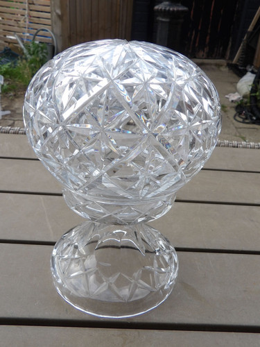 Vintage cut crystal mushroom