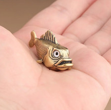 Brass Piranha Fish Figurine