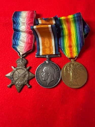 Ww1 1914 star medal trio - star,