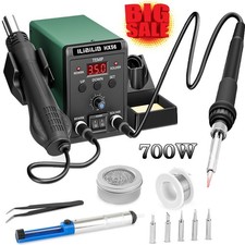 700W Soldering Station Digital Hot Air Rework Station Solder sucker Solder Wire