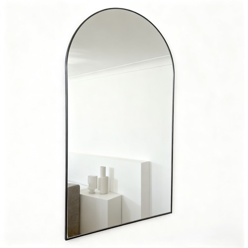 Black arched window - black, wall