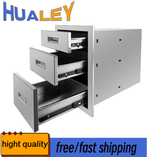 Outdoor kitchen drawers triple - outdoor,