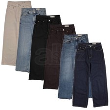 Ladies Wide Leg Denim Jeans ex M S High Waist Multiple Colours New Uk Size