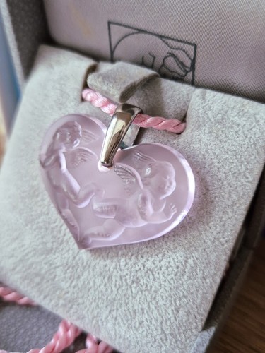 Lalique france pink heart - lalique,