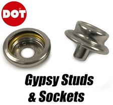 DOT Gypsy Stud & Sockets Fastener Set Boat Canvas Canopy Cover Studs Press Snap