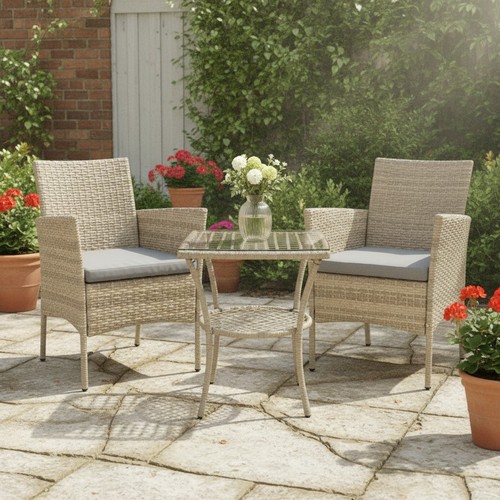Piece rattan bistro set - rattan,