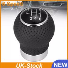 6 Speed Universal Car Leather Manual Car Vehicle Gear Shift Lever Knob Stick