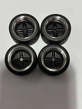 1/18 scale Modified Tuning Rally REAL ALUMINIUM 13” BLACK REVOLUTION WHEELS