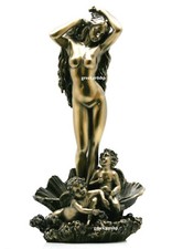 Birth of Goddess Aphrodite Venus Statue Sculpture Bronze Finish 12.4 in  31,5 cm