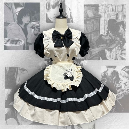 Black and cream maid lolita - maid,