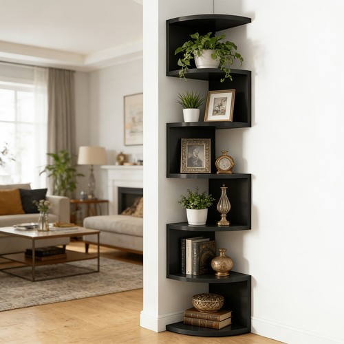 Black tier corner - corner, wall