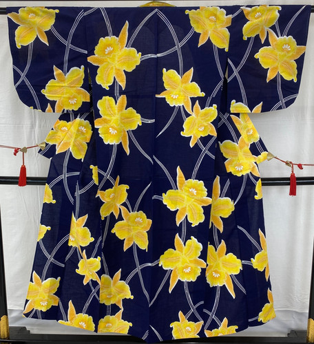 Japanese vintage kimono yukata - vintage,