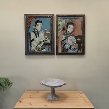 Pair Antique Chinese Reverse