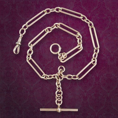 Antique victorian albert chain - antique,