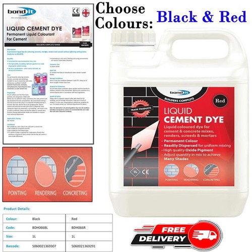 Bond liquid cement dye 1l - dye,