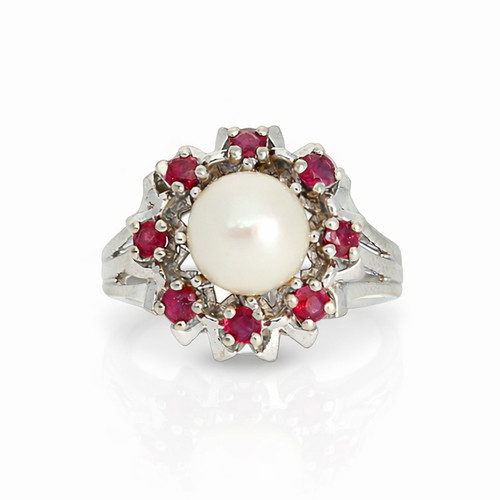 585 white gold ring - 585,