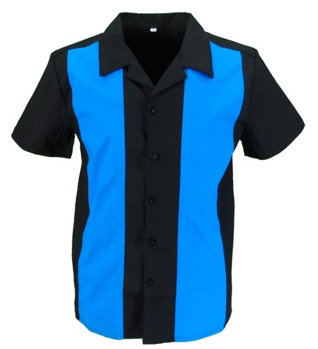 Retro black blue rockabilly - retro, black/blue
