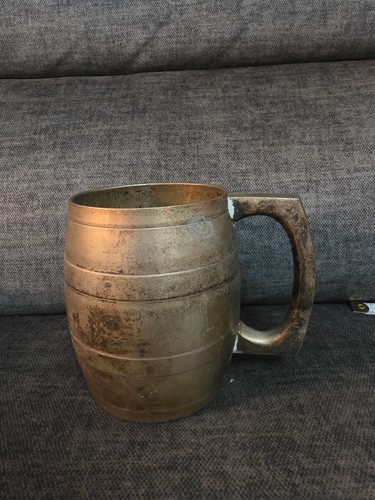 Pewter 4in tankard very - pewter, old