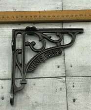 CAST IRON RAILWAY SHELF BRACKETS,INDUSTRIAL  6" X 6"-ANTIQUE IRON FINISH