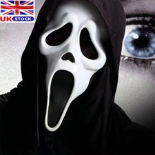 Scream Ghost Face Mask With Hood Halloween Horror Fun Fancy Dress Scream Killer