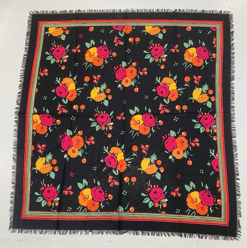 Vintage 1982 wool shawl scarf - wool, shawl/scarf