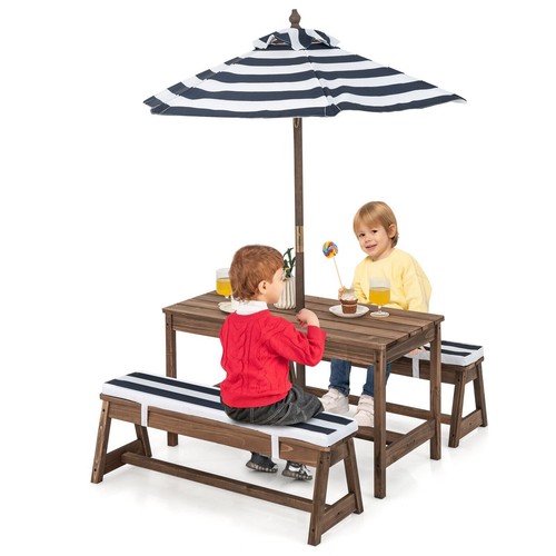 Kids wood table and bench - table,