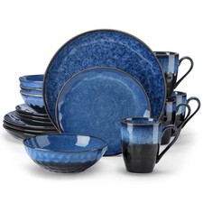 16pcs Dinner Set Blue Ceramic