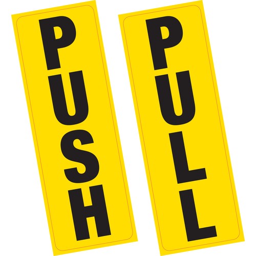 Push pull door sign - sign, vinyl