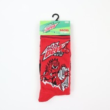 Mens Novelty Socks Mountain Mtn Dew Code Red Rampage Colorful Fun Food NEW