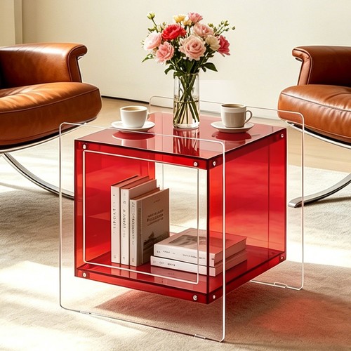Acrylic nightstand colorful - nightstand,