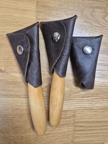 Leather spoon knife cover - leather,