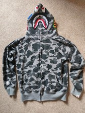 BAPE Shark Hoodie City Camo Grey – Size M – WGM Patch –Made in Japan – Authentic