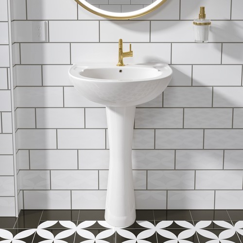 Bathroom pedestal sink - bathroom,