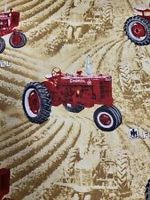 5 Metres 100% Premium Cotton Fabric.  Farmall Tractors 