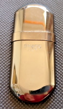 BRASS No 5 slim petrol lighter - gunmetal colour case - just 7cm x 3cm - working