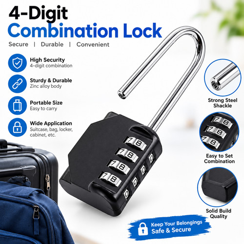 Digit combination padlock - 4,