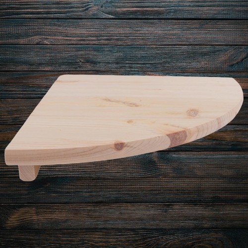 Wooden corner shelf - shelf, 30x30cm