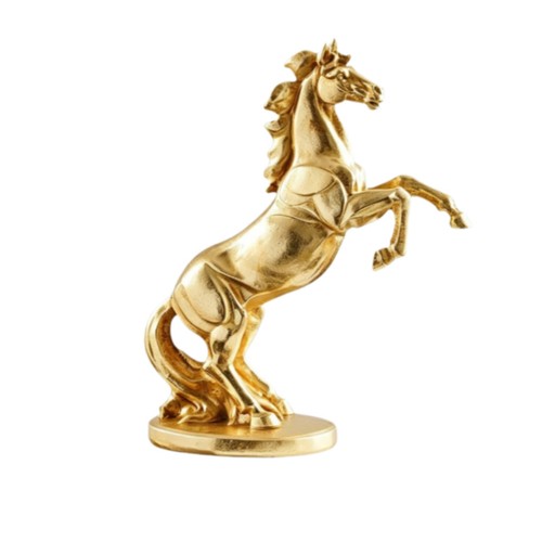 Rearing horse figurine resin - rearing,