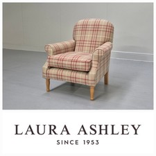 Spotless Laura Ashley Cambridge Armchair, Keynes Check Cranberry, RRP £1025