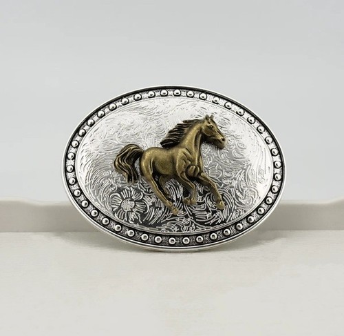 Western horse belt - horse, buckle