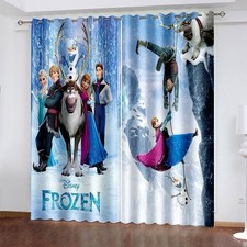 Girls Bedroom Curtains 16.Frozen Princess Decor Bedroom Customize Size Anti-UV