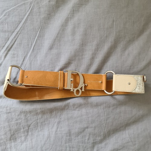 Dior belt leather with - , buckle