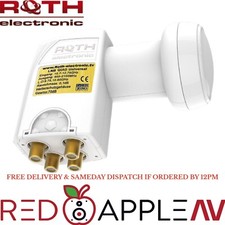 Quad LNB LMB with Gold-Plated Contacts Full HD 4K Astra Hotbird 0.1dB FREE POST