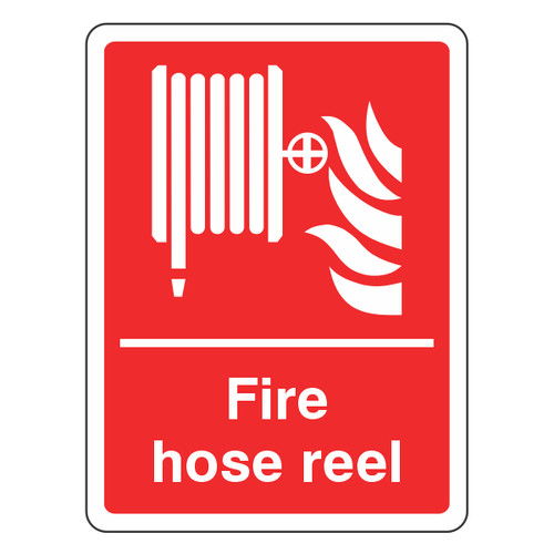 Fire hose reel - reel, sign