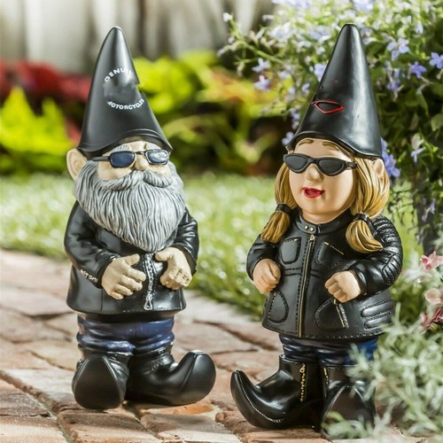 Garden gnome motor - garden, biker