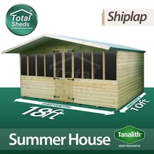 18 x 10 SUPREME SUMMER HOUSE LOG CABIN WOODEN SHED HIGH QUALITY TIMBER